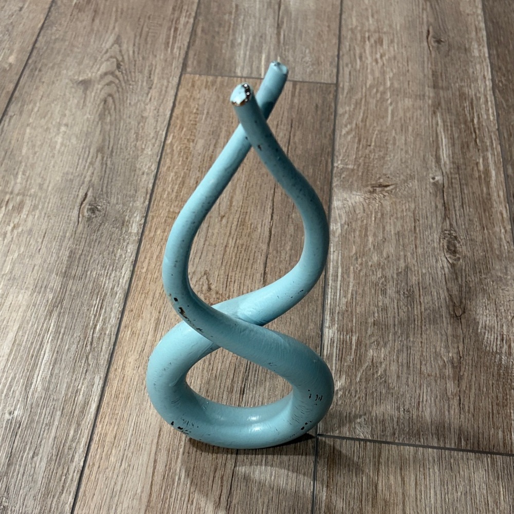 Modern Blue Twisted Sculpture